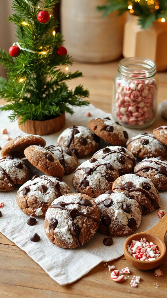 mint infused chocolate cookies