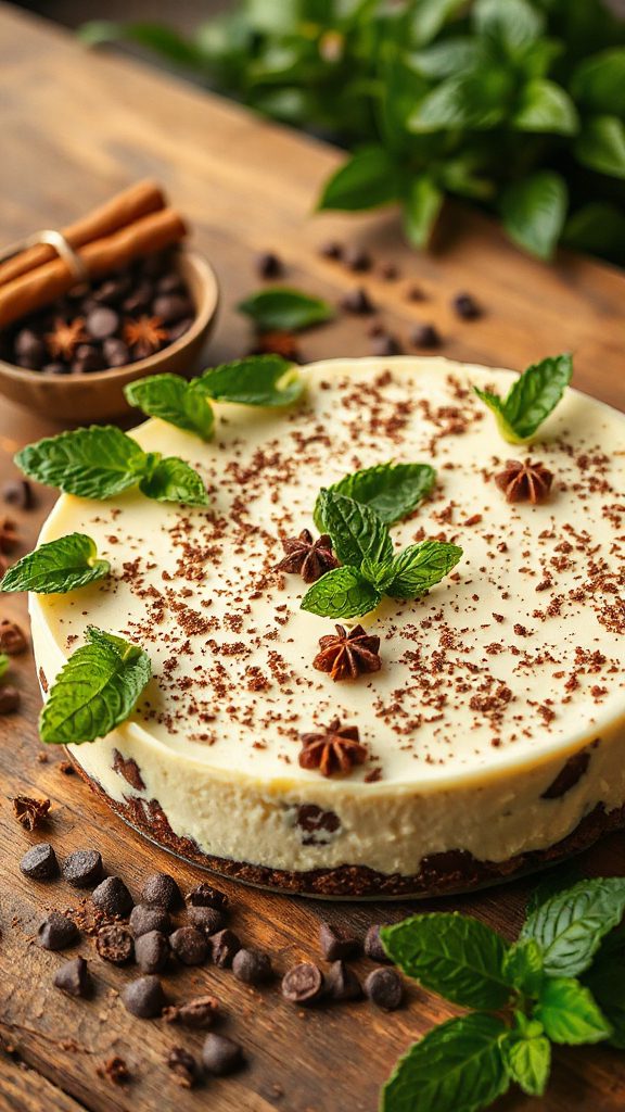 minty chocolate cheesecake delight