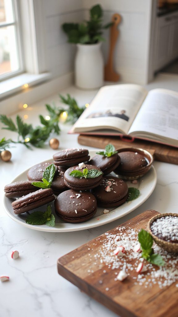 minty chocolate macarons delight minty chocolate macarons delight