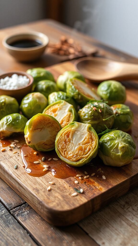 miso glazed brussels sprouts recipe