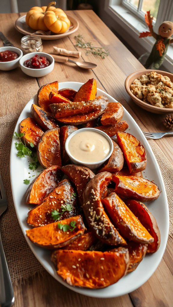 miso infused roasted sweet potatoes