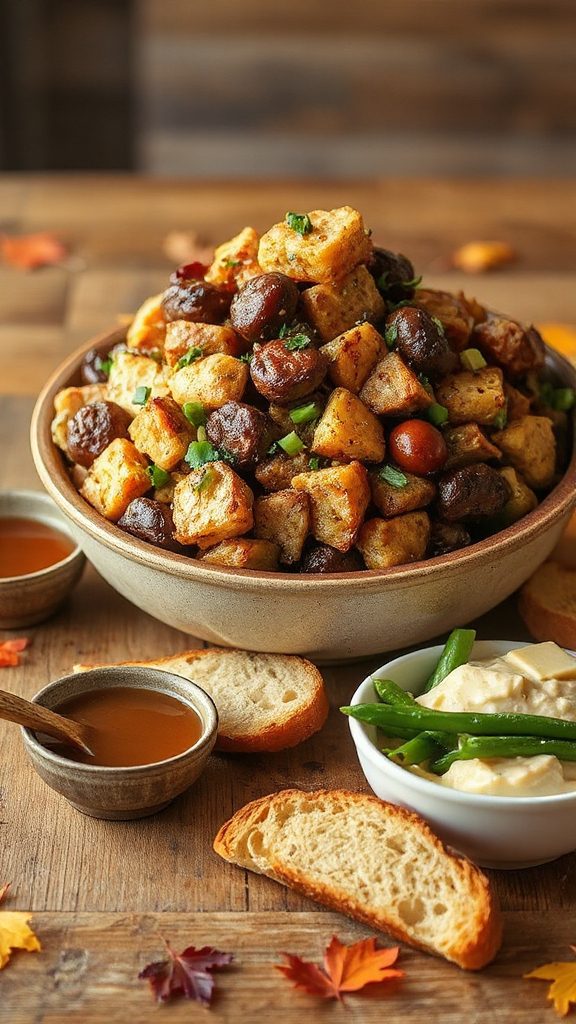 miso sausage chestnut stuffing miso sausage chestnut stuffing