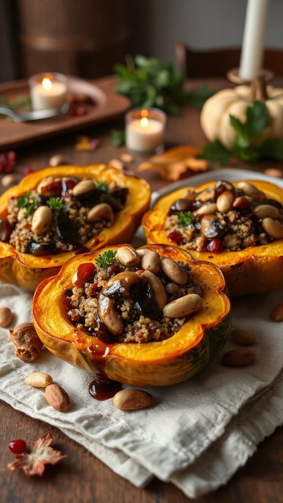 miso stuffed acorn squash delight