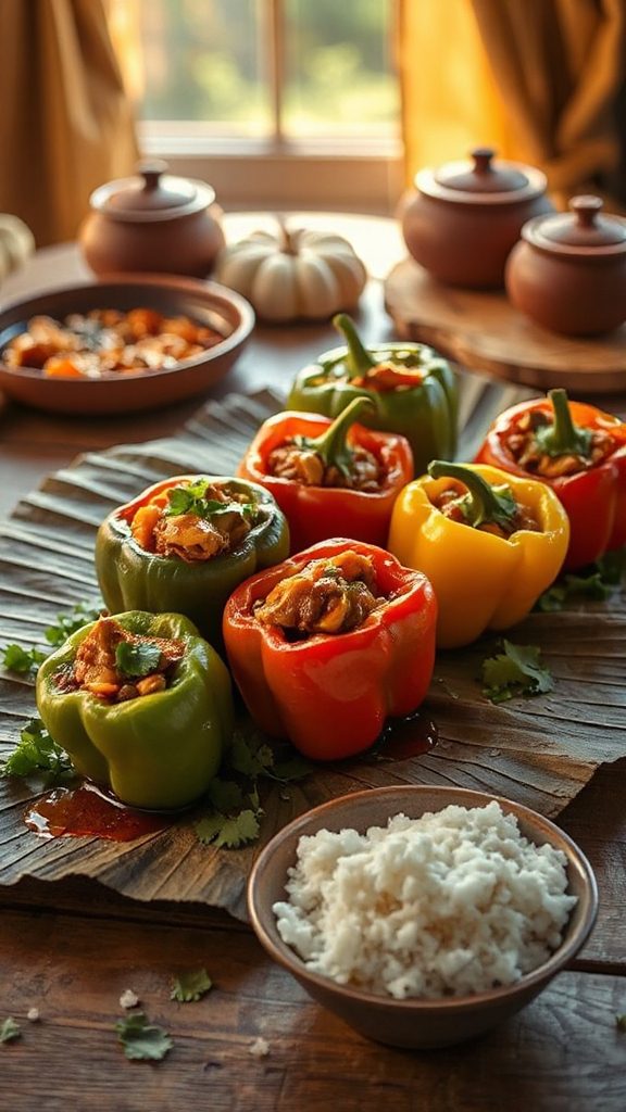 moambe style stuffed bell peppers moambe style stuffed bell peppers