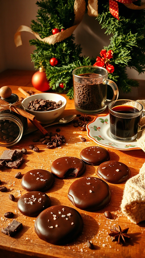 mocha chocolate christmas cookies