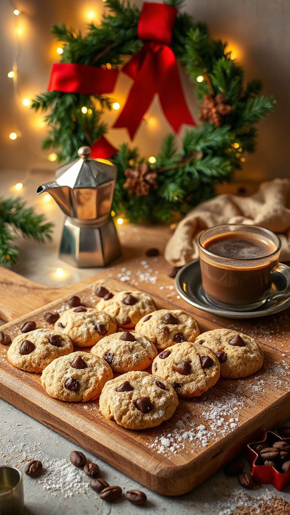 mocha chocolate shortbread cookies