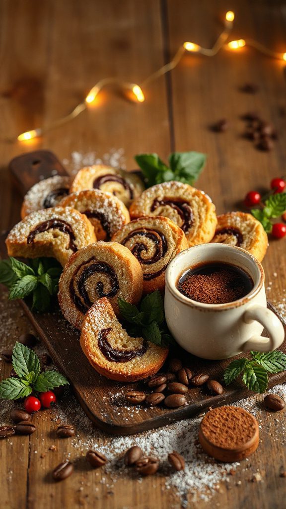 mocha flavored crunchy biscotti