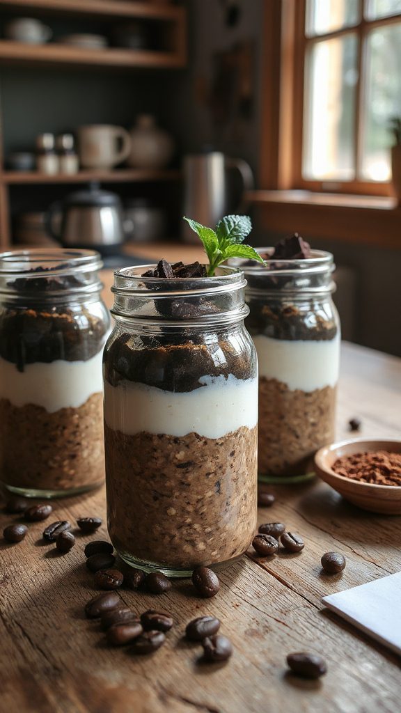 mocha flavored overnight oats mocha flavored overnight oats