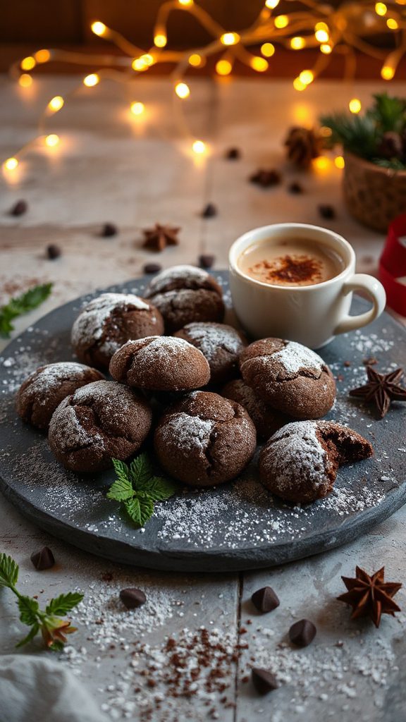 mocha flavored velvet cookies