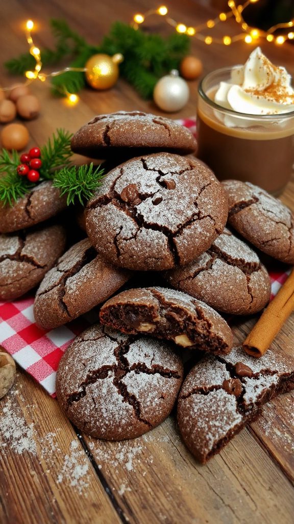 mocha hazelnut chocolate cookies