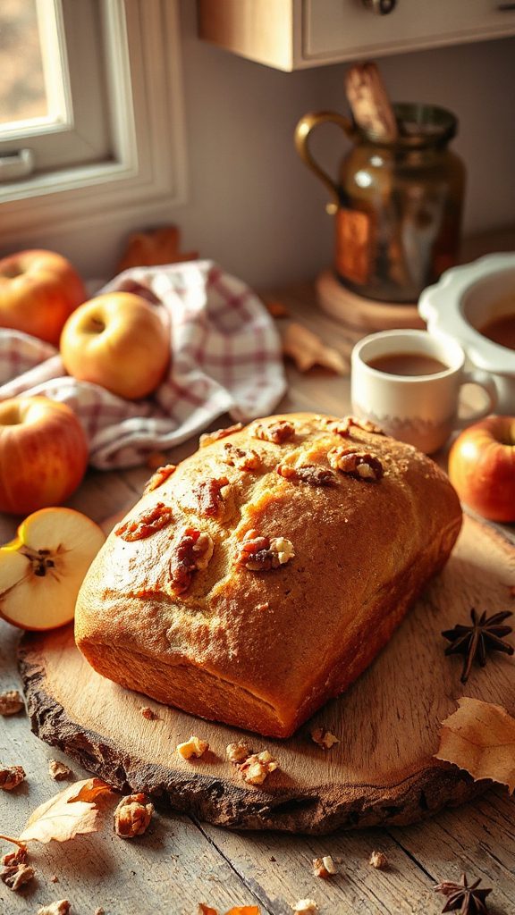moist applesauce walnut bread