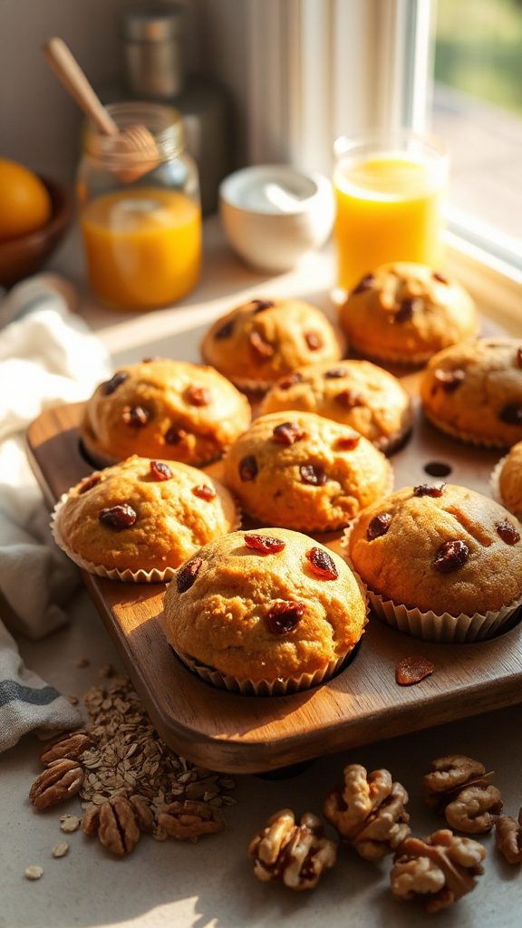 moist carrot raisin muffins