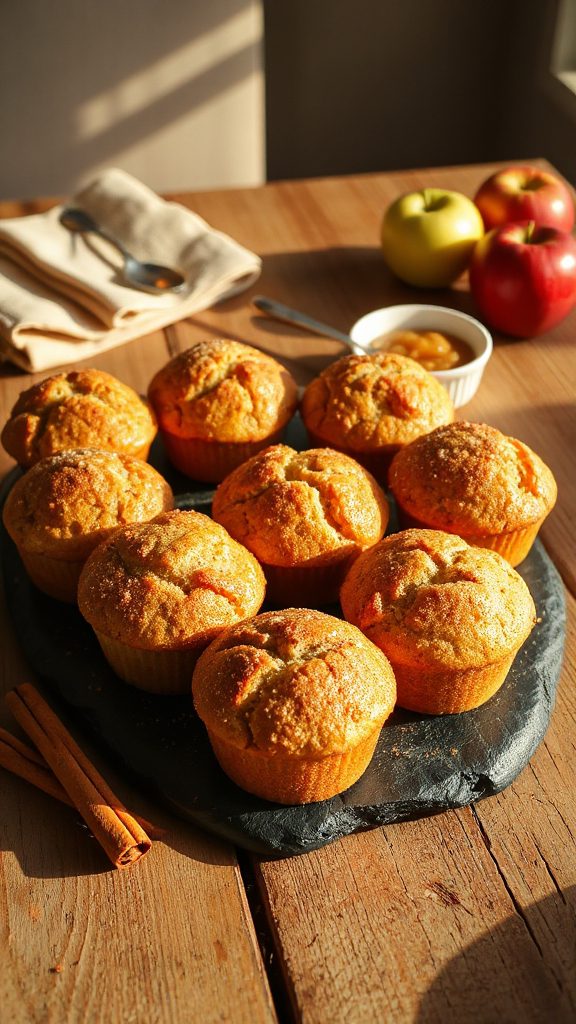 moist cinnamon applesauce muffins
