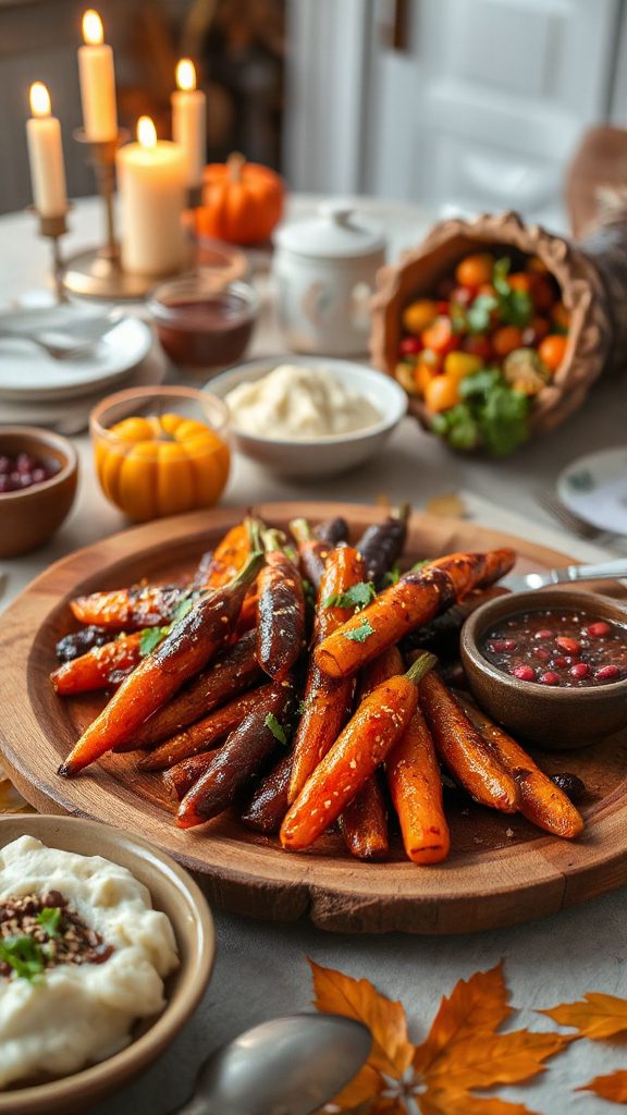 mole glazed carrot side dish