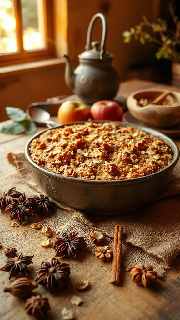 mongolian five spice apple crisp