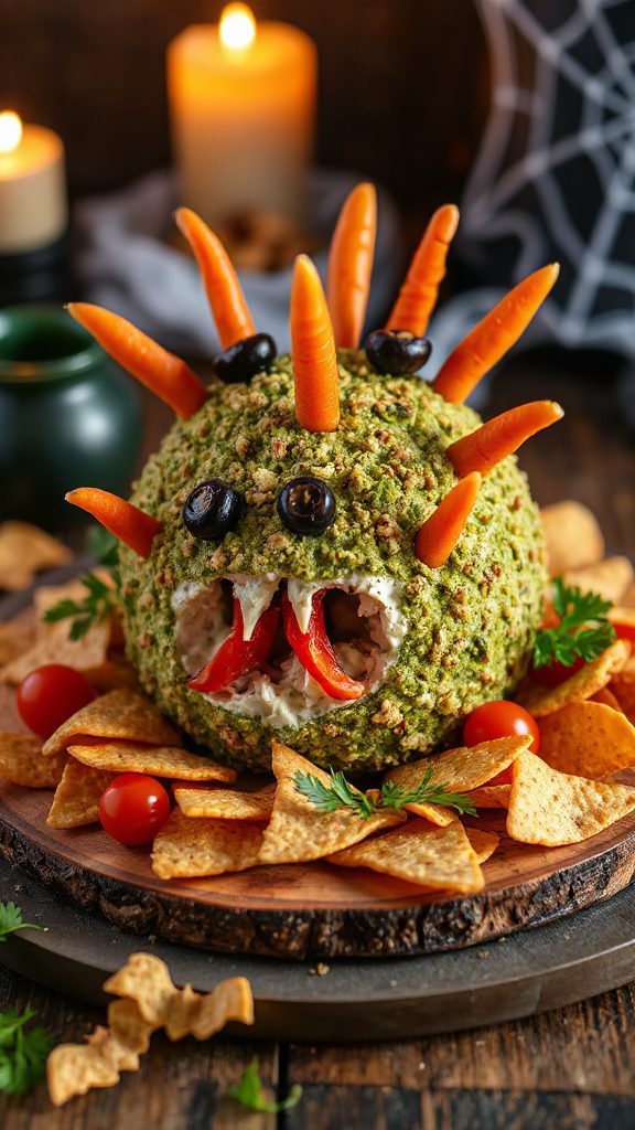 monster shaped cheese appetizer monster shaped cheese appetizer