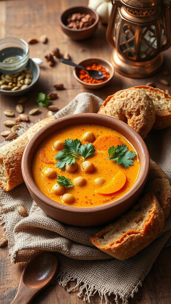 moroccan chickpea carrot soup