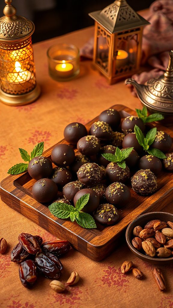 moroccan chocolate date truffles