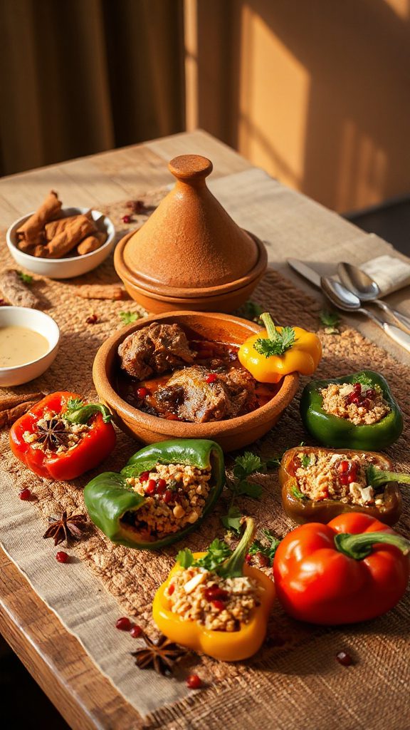 moroccan stuffed peppers recipe