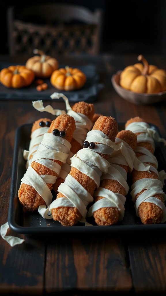 mummy churros halloween treat