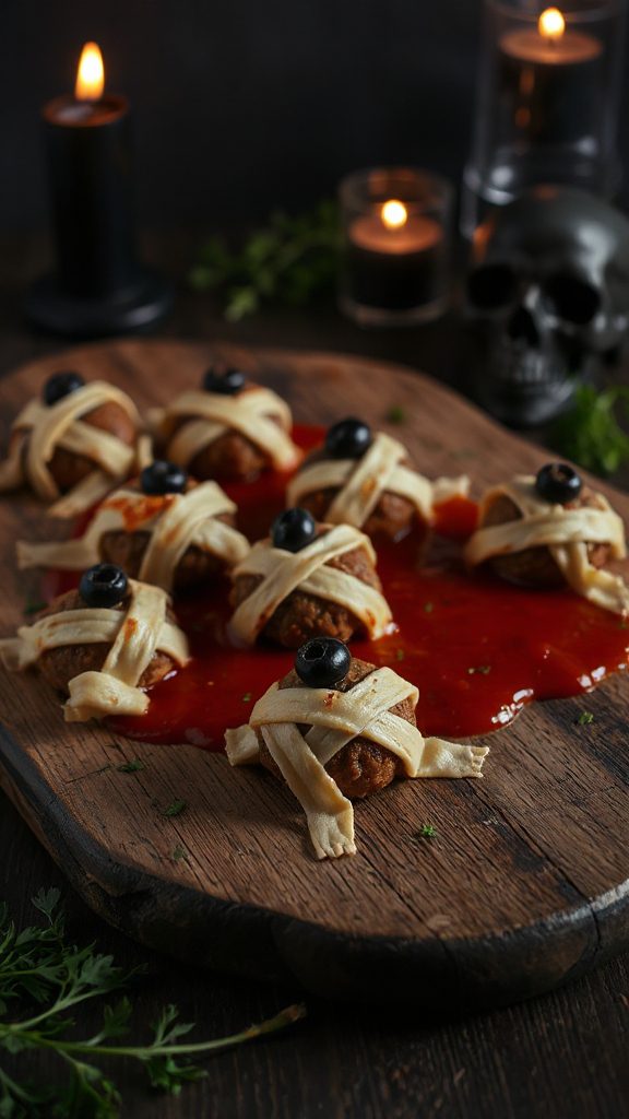 mummy meatballs halloween treats mummy meatballs halloween treats