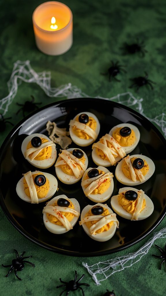mummy themed deviled eggs recipe mummy themed deviled eggs recipe
