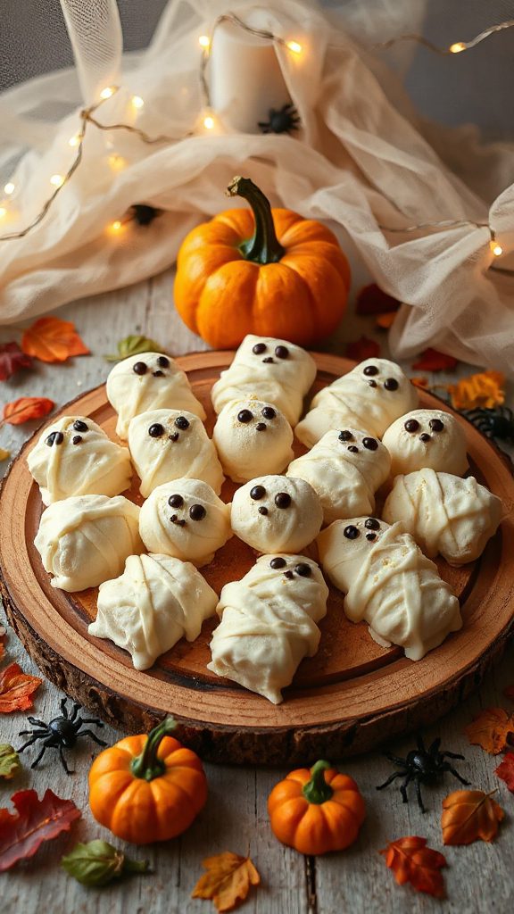 mummy themed marshmallow treats