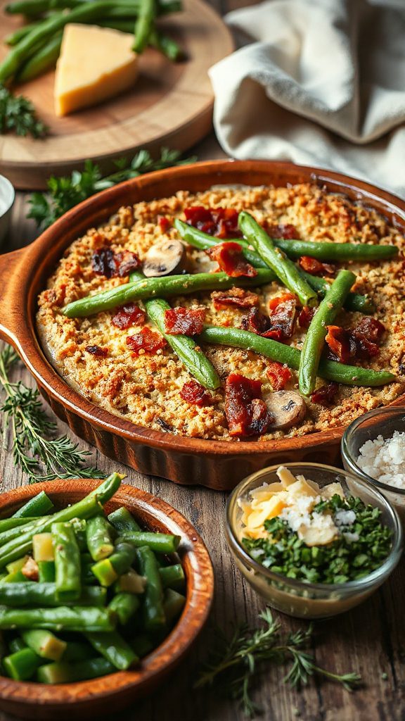 mushroom gruy re green bean casserole