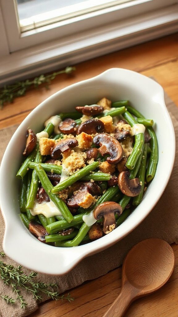 mushroom thyme green bean casserole mushroom thyme green bean casserole