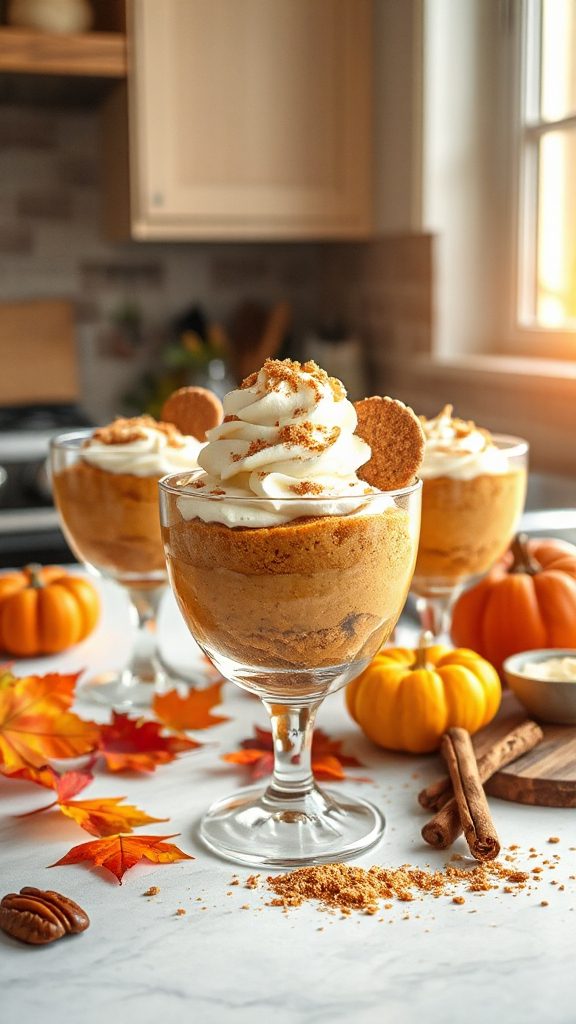 no bake pumpkin cheesecake parfait