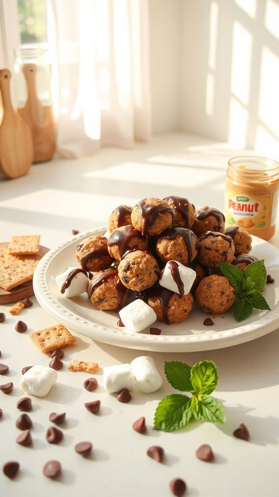 no bake s mores energy bites