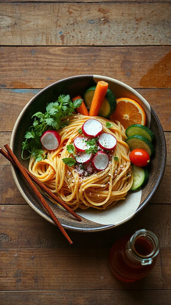 noodle dish artistic presentation