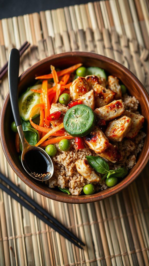 nourishing asian brown rice bowl