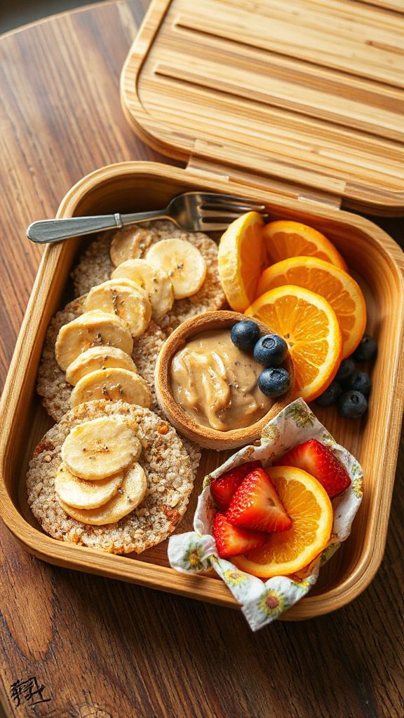 nut butter banana rice cakes