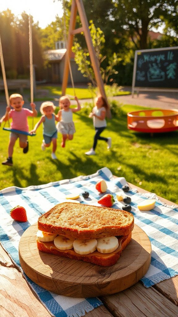nut butter banana sandwiches