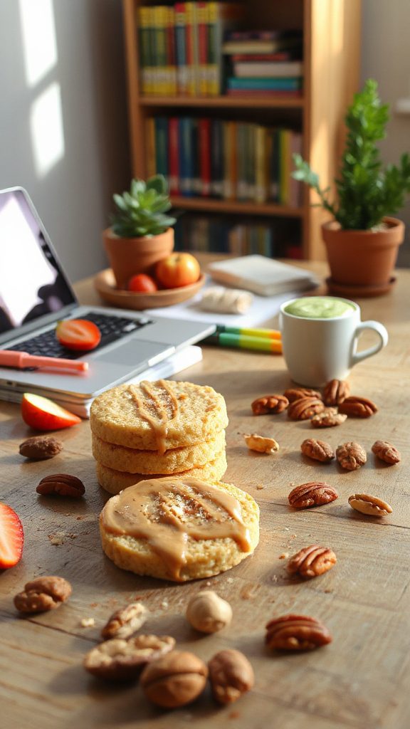nut butter topped rice cakes