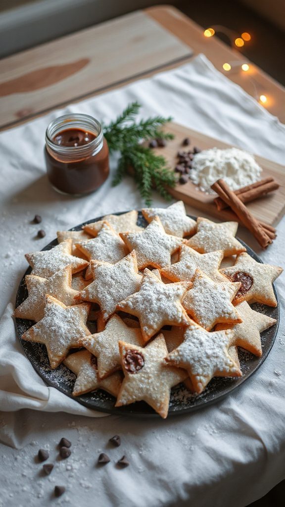 nutella filled buttery spritz cookies