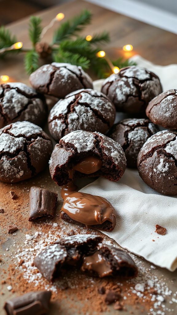 nutella filled chocolate cookies