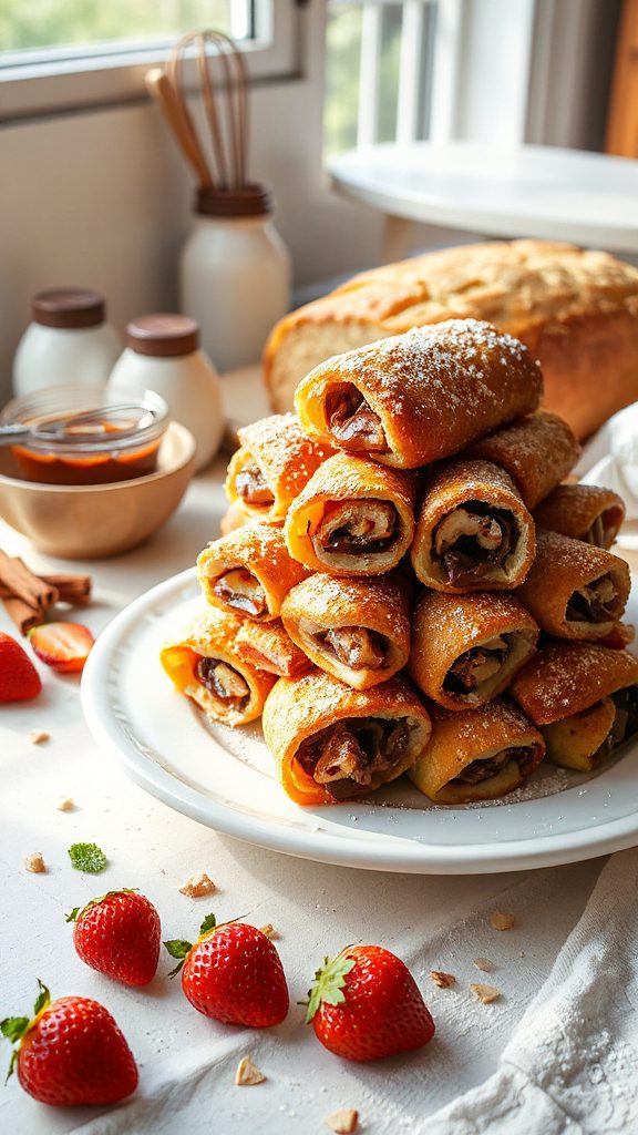 nutella filled french toast roll ups nutella filled french toast roll ups