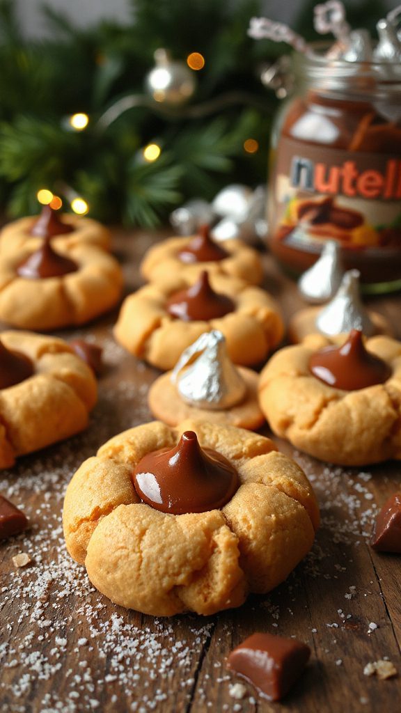 nutella filled peanut butter cookies