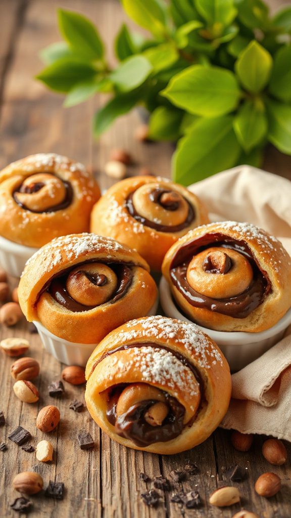 nutella filled sweet rolls