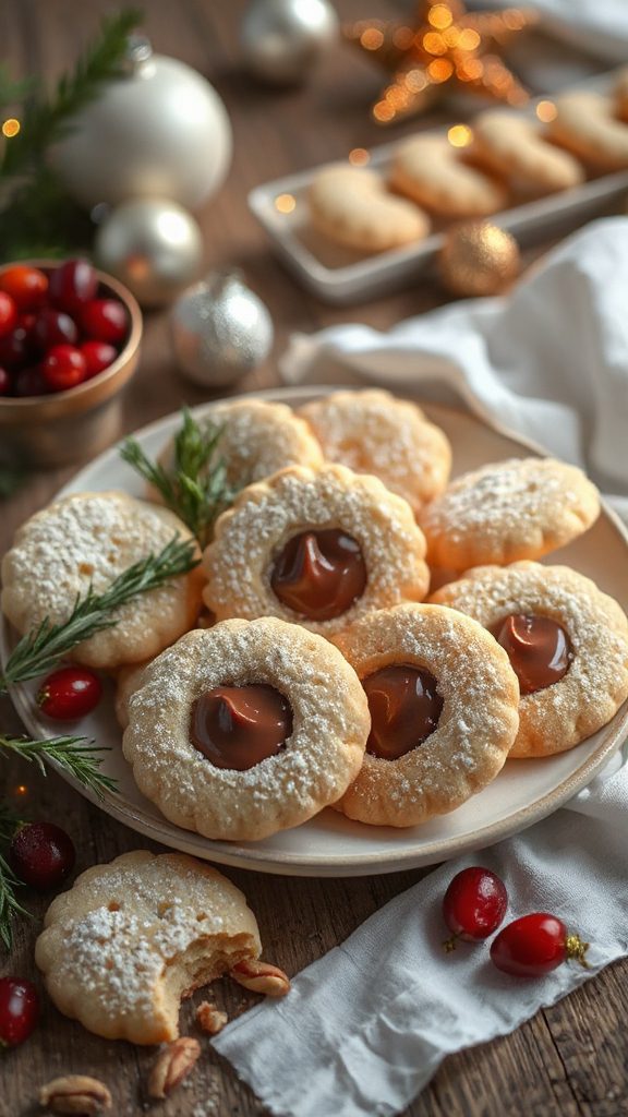 nutella stuffed whipped shortbread