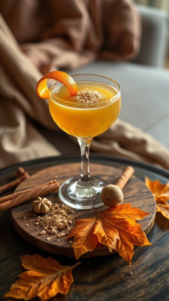 nutmeg infused bourbon cocktail delight