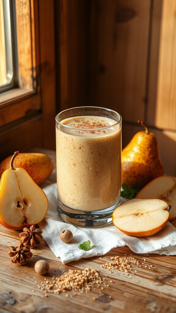 nutmeg vanilla pear smoothie