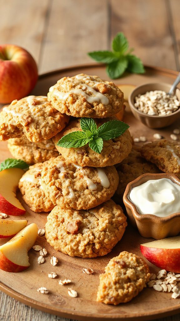 nutritious apple oatmeal cookies
