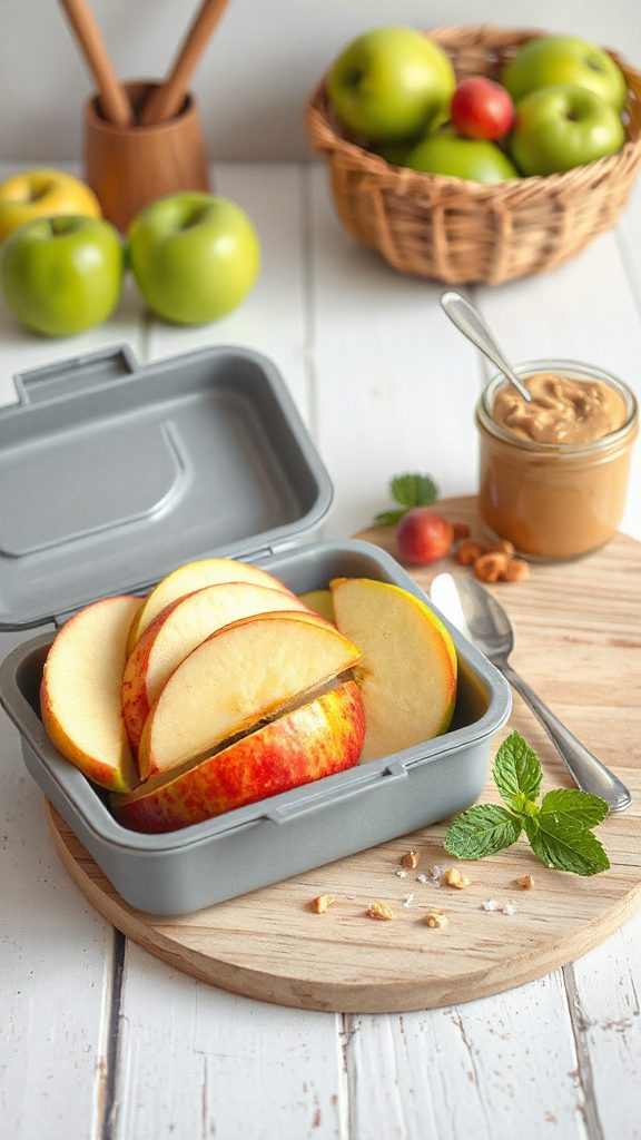 nutritious apple peanut snack
