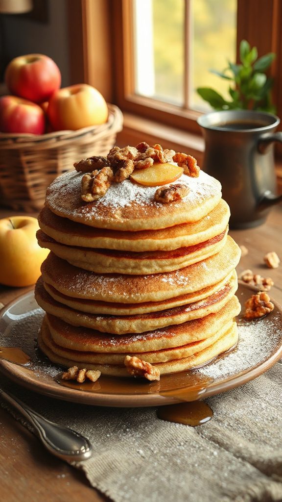 nutritious apple walnut pancakes