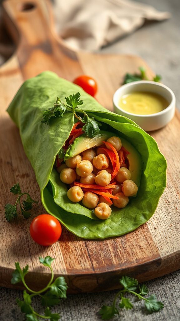 nutritious avocado chickpea wrap