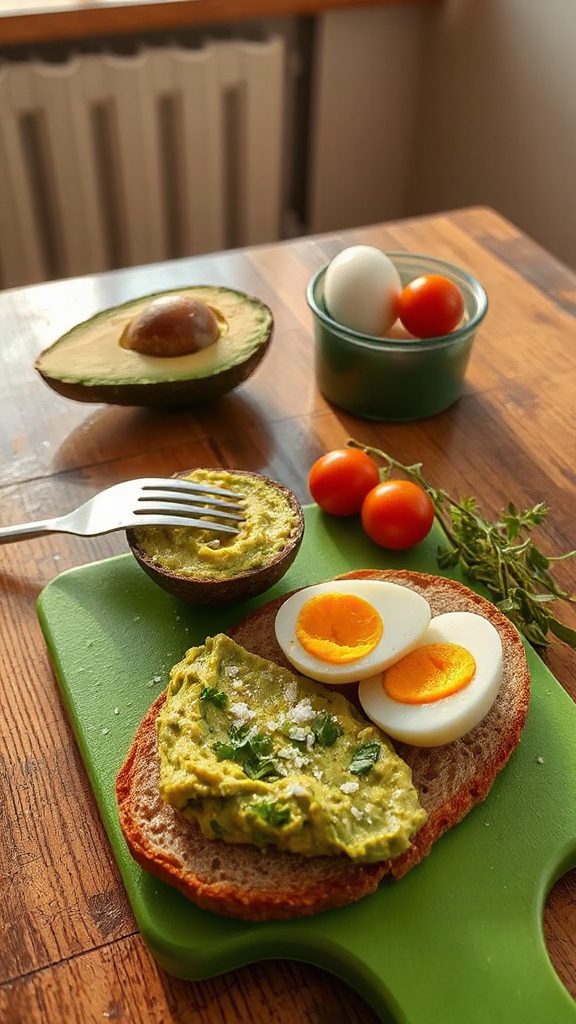 nutritious avocado toast breakfast