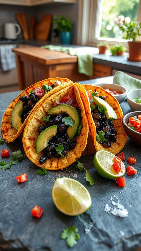 nutritious black bean tacos